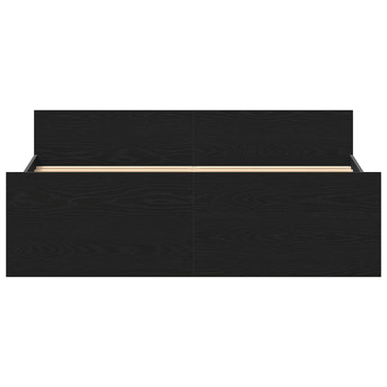 sengestel uden madras 120x190 cm konstrueret træ sort eg