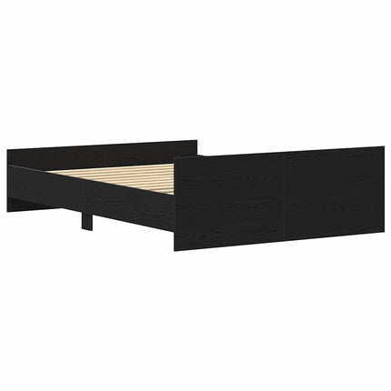 sengestel uden madras 120x190 cm konstrueret træ sort eg