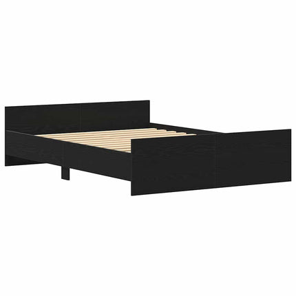 sengestel uden madras 140x190 cm konstrueret træ sort eg
