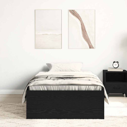 sengeramme 90x200 cm uden madras konstrueret træ sort eg