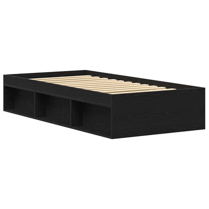 sengeramme 100x200 cm uden madras konstrueret træ sort eg