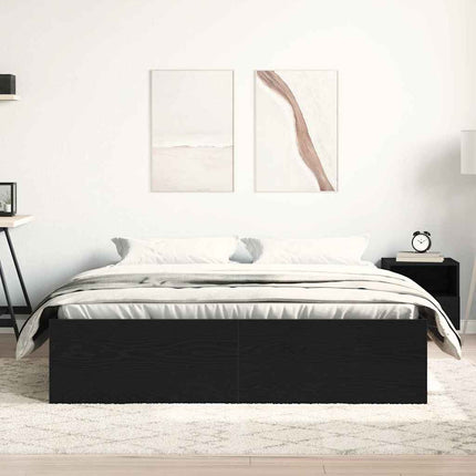 sengestel uden madras 160x200 cm konstrueret træ sort eg