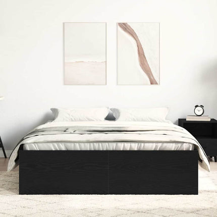 sengestel uden madras 140x190 cm konstrueret træ sort eg