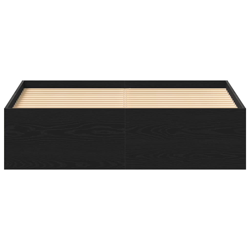 sengestel uden madras 140x190 cm konstrueret træ sort eg