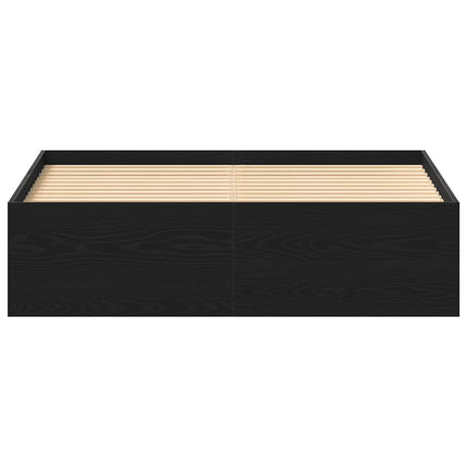 sengestel uden madras 140x190 cm konstrueret træ sort eg