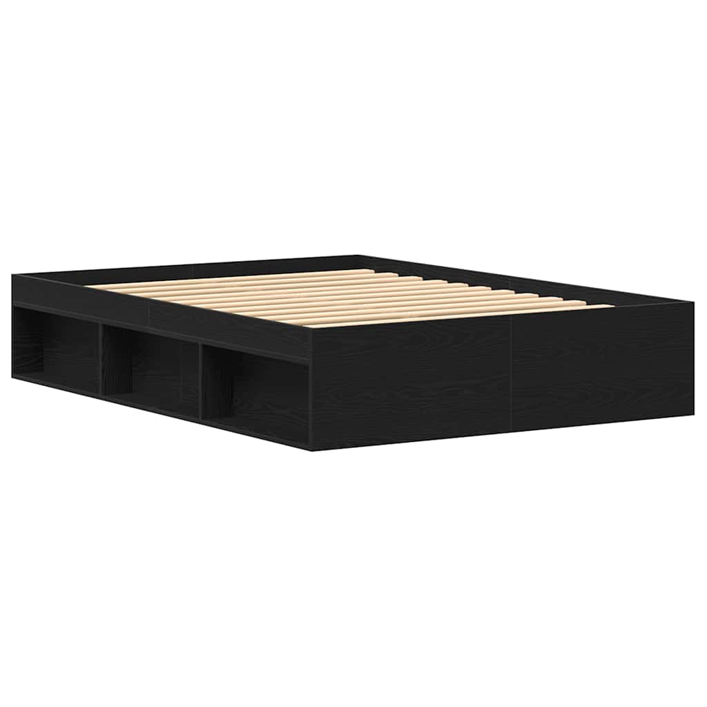 sengestel uden madras 140x190 cm konstrueret træ sort eg