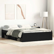 sengestel uden madras 140x190 cm konstrueret træ sort eg