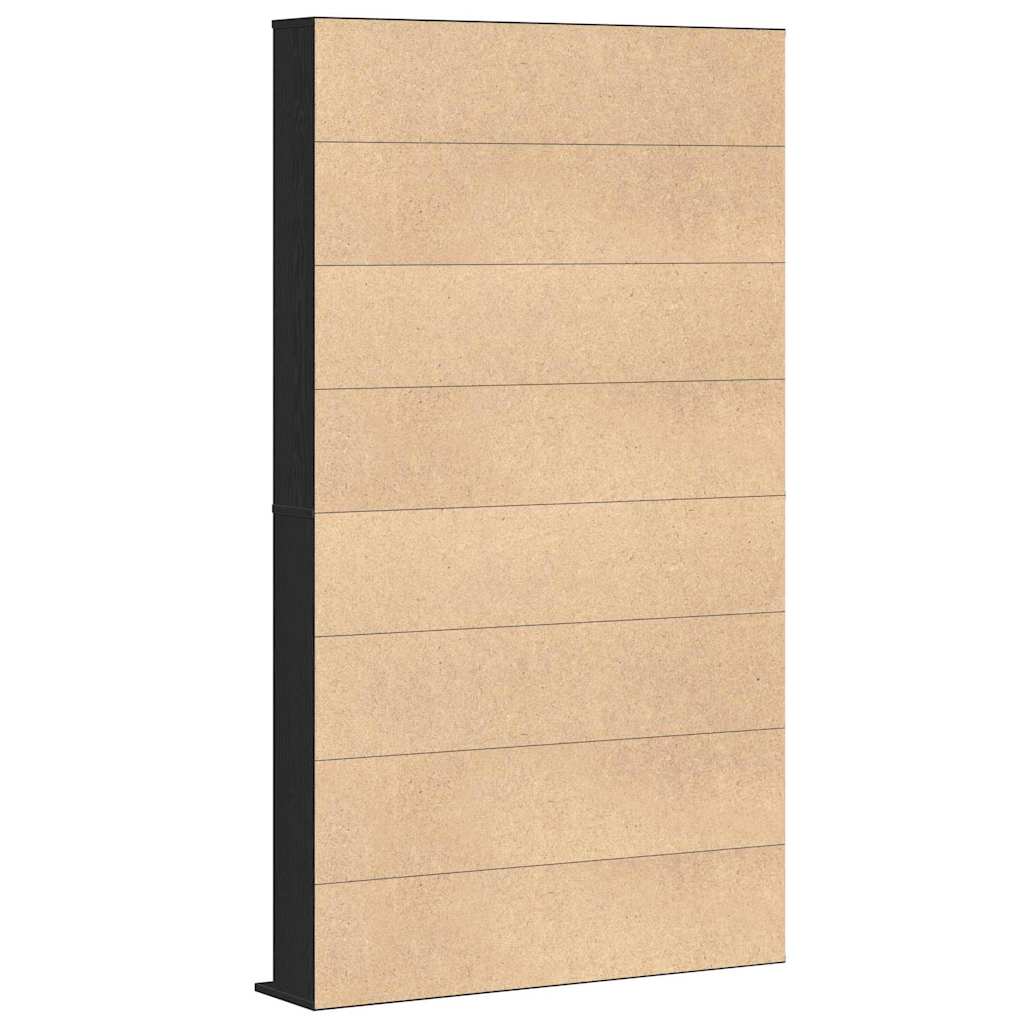 CD Skab med hylde Sort eg 101 x 23 x 177,5 cm Konstrueret træ