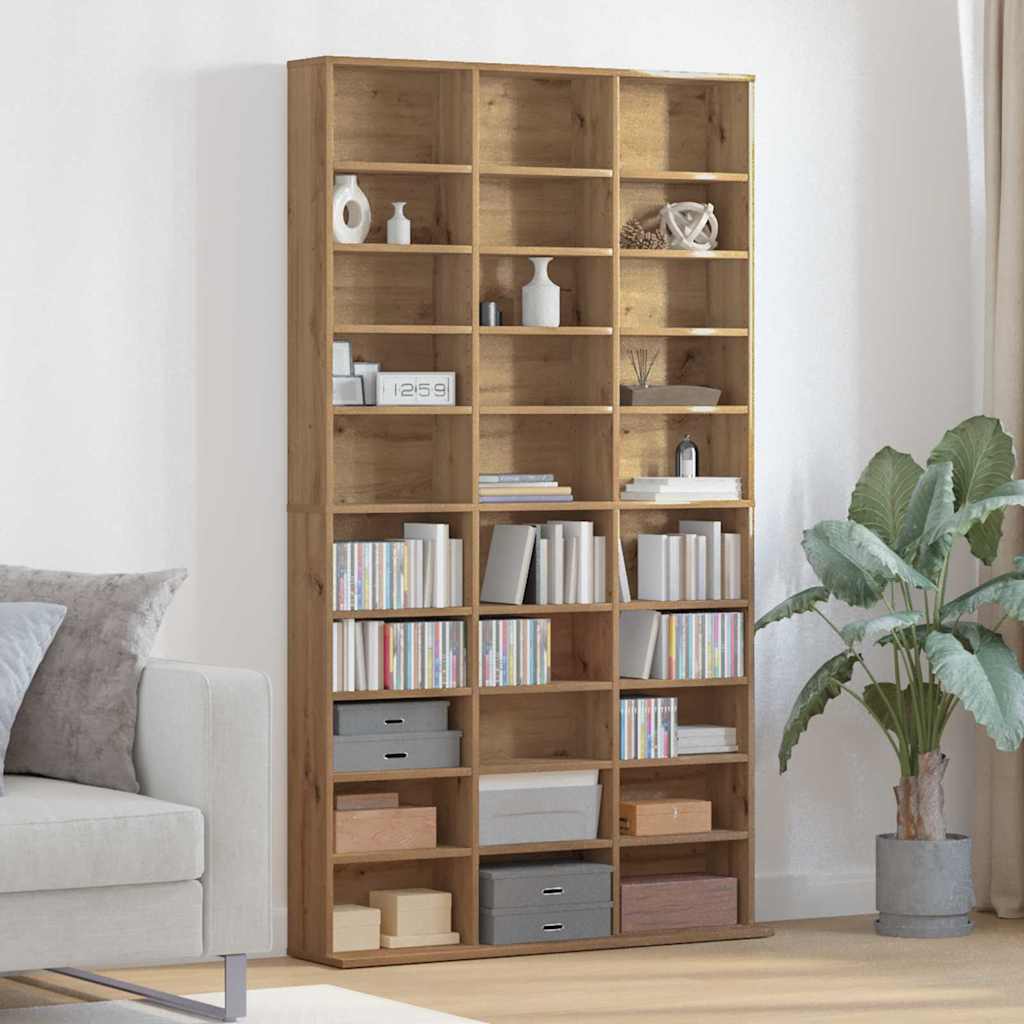 CD-skab i artisan egetræ - konstrueret træ, 101 × 23 × 177,5 cm