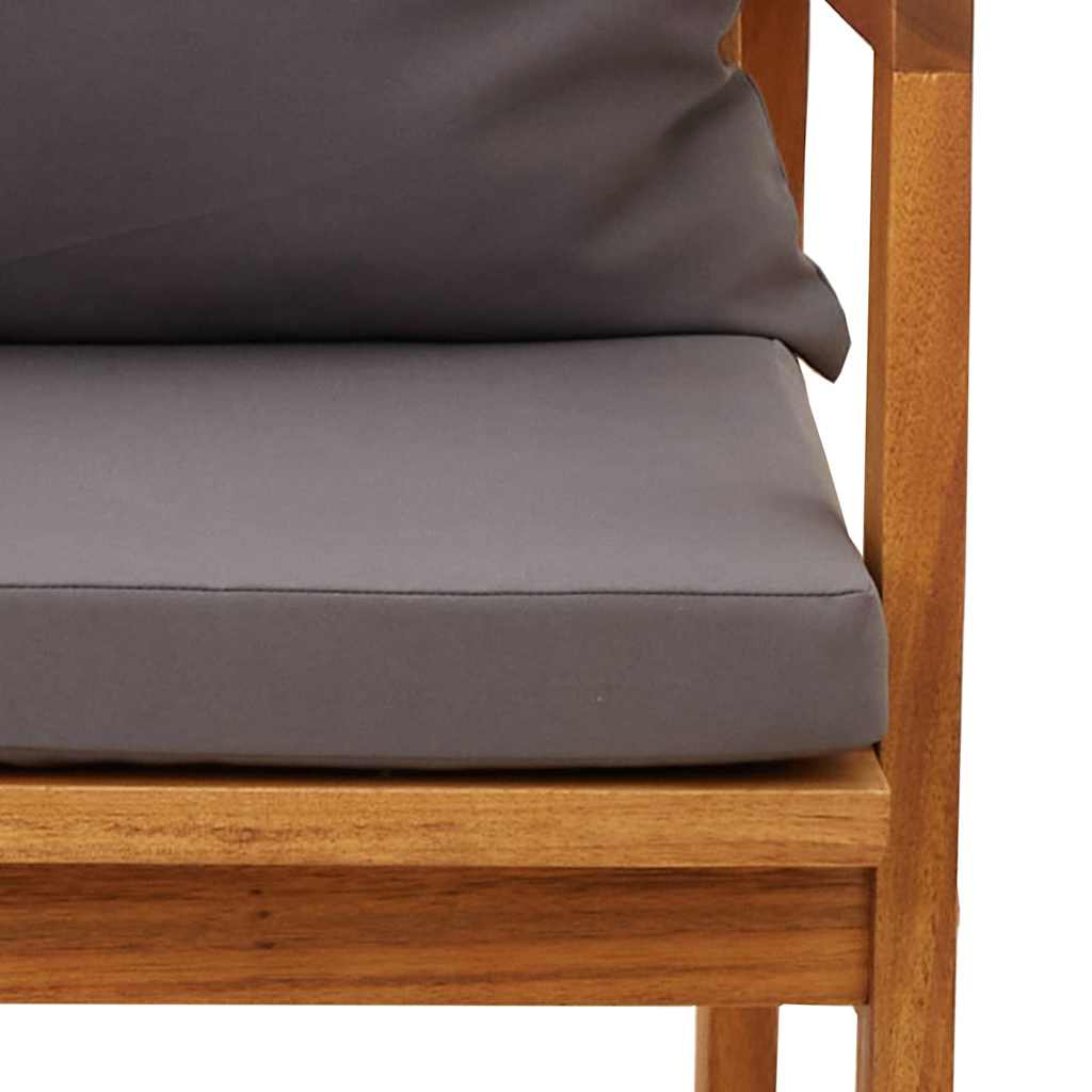 Have Stol med pude 2 Stk Olie Naturlig 65 x 59,5 x 72 cm
