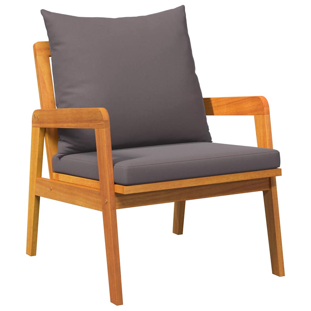 Have Stol med pude 2 Stk Olie Naturlig 65 x 59,5 x 72 cm