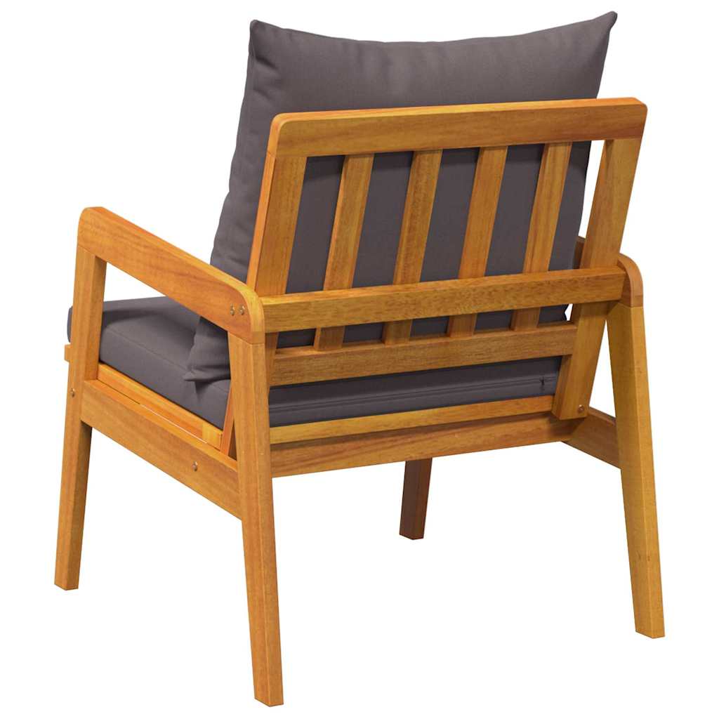 Have Stol med pude 2 Stk Olie Naturlig 65 x 59,5 x 72 cm