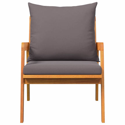 Have Stol med pude 2 Stk Olie Naturlig 65 x 59,5 x 72 cm