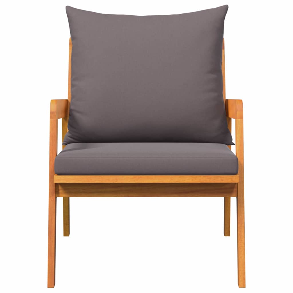Have Stol med pude 2 Stk Olie Naturlig 65 x 59,5 x 72 cm