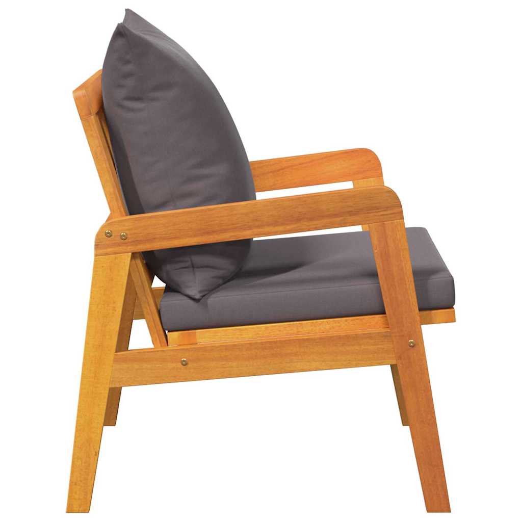 Have Stol med pude 2 Stk Olie Naturlig 65 x 59,5 x 72 cm