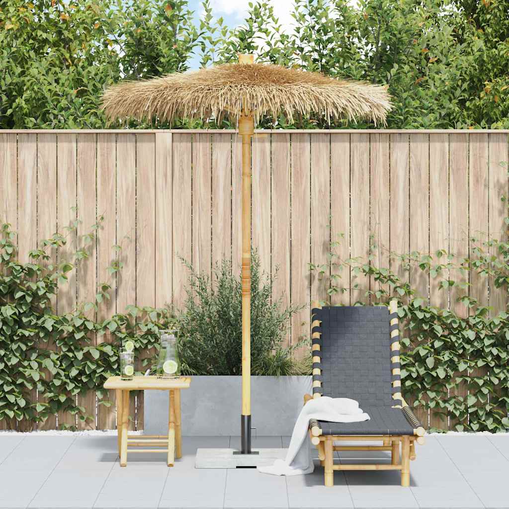 tiki-paraply med bananbladsbaldakin 150 cm bambus