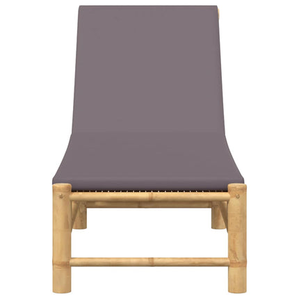 liggestol med hynder 55x199x30 cm bambus