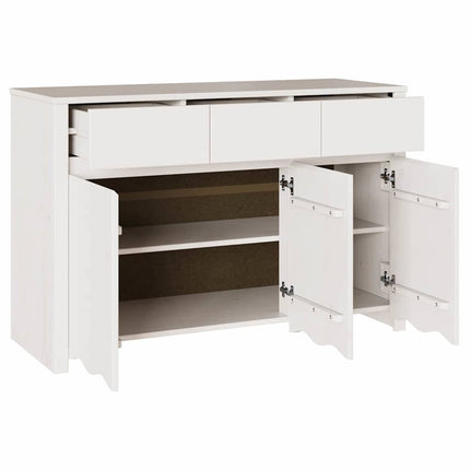 Sideboard Drammen Hvid 114 x 43 x 75,5 cm Massivt fyrretræ