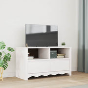 Tv-skab Drammen Hvid 99 x 43 x 55 cm Massivt fyrretræ