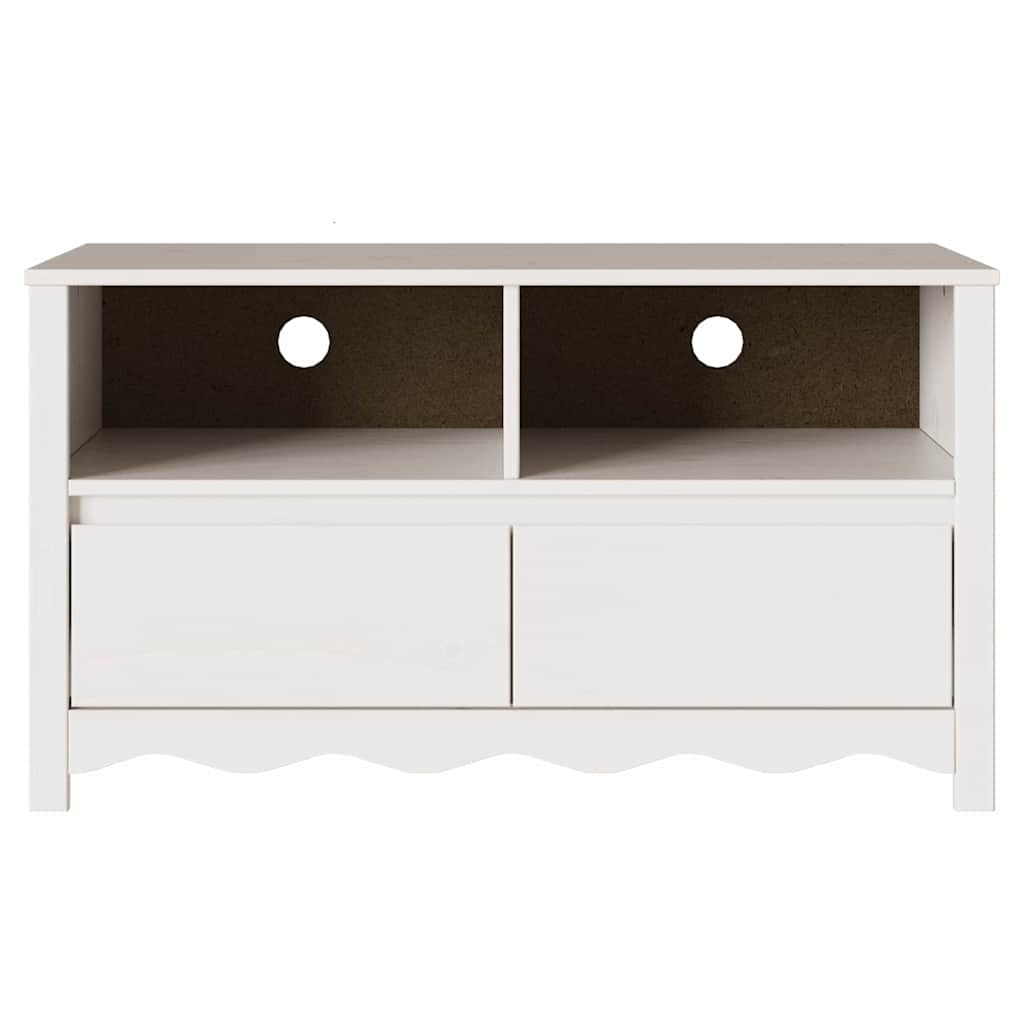 TV-skab Drammen Hvid 99 x 43 x 55 cm Massivt fyrretræ