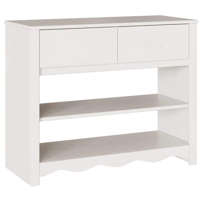 Konsolbord Drammen Hvid 89,5 x 37 x 73 cm Massiv fyrretræ