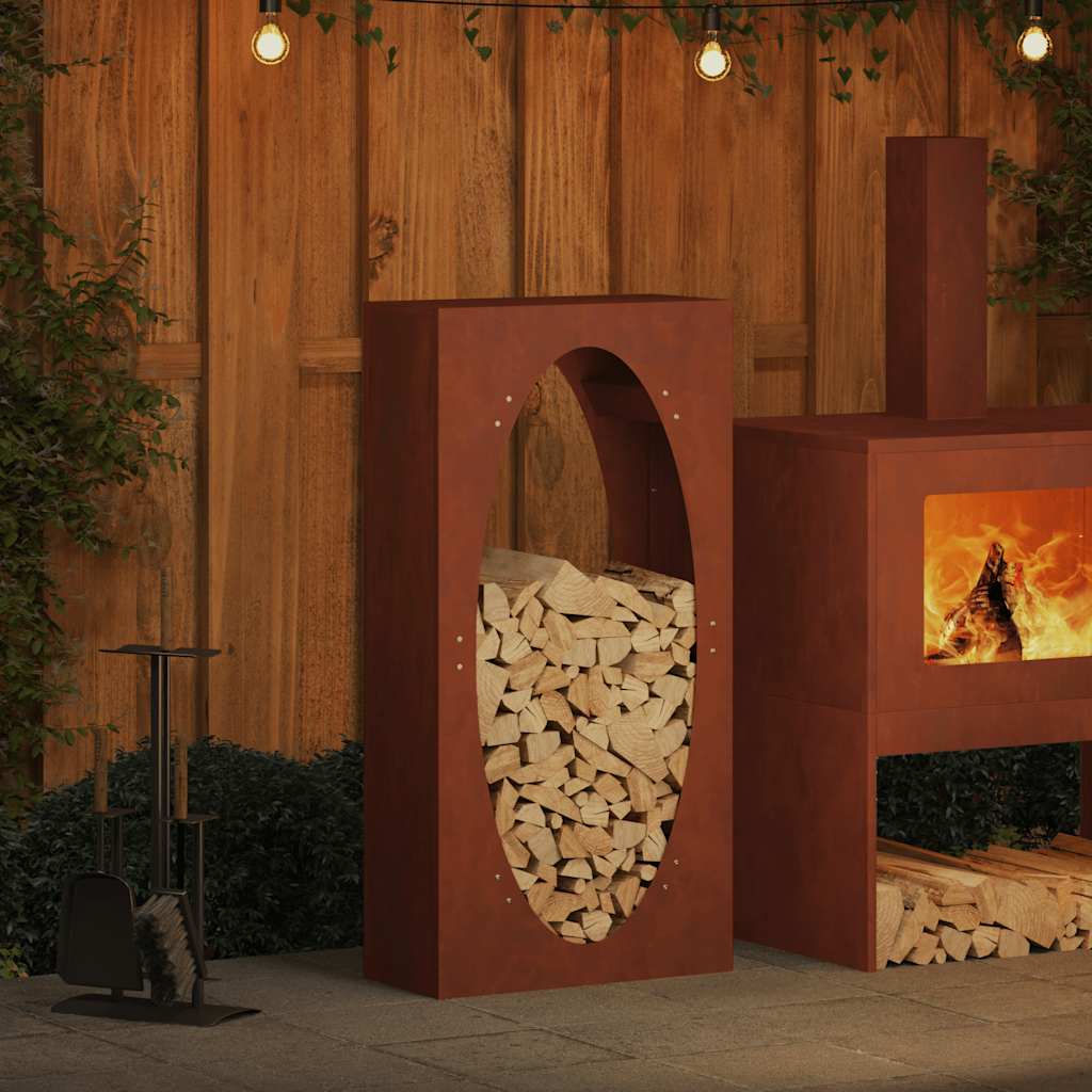 brændestativ 50x23x100 cm forvitringsstål