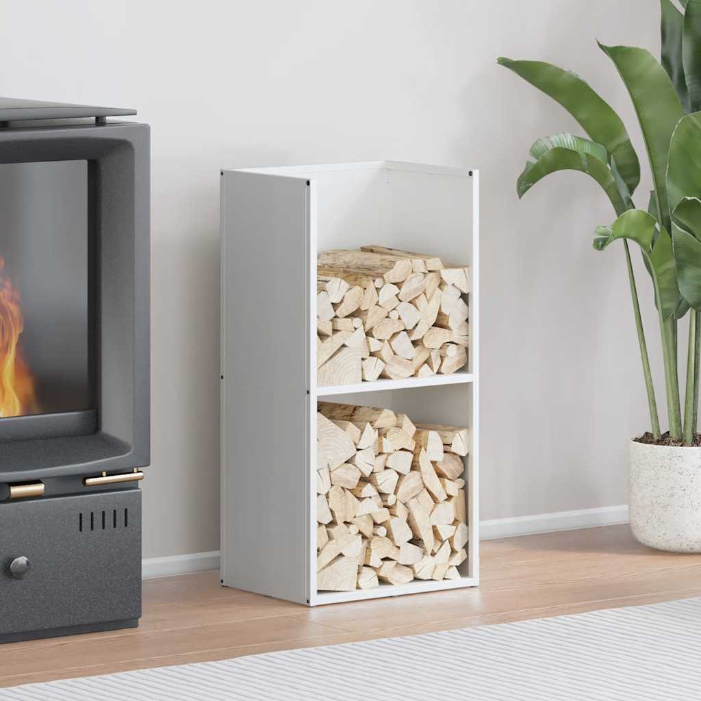 brændestativ 40x30x80 cm koldvalset stål hvid