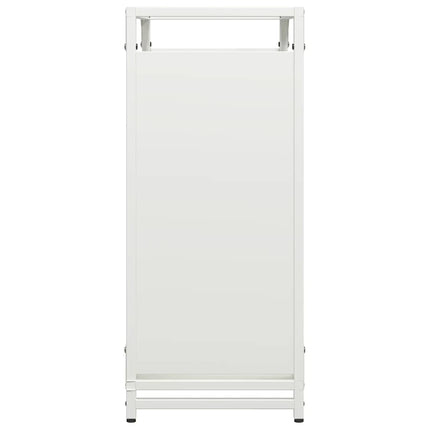 brændestativ 60x28x65 cm koldvalset stål hvid