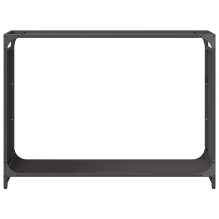 brændestativ 90x28x65 cm koldvalset stål sort
