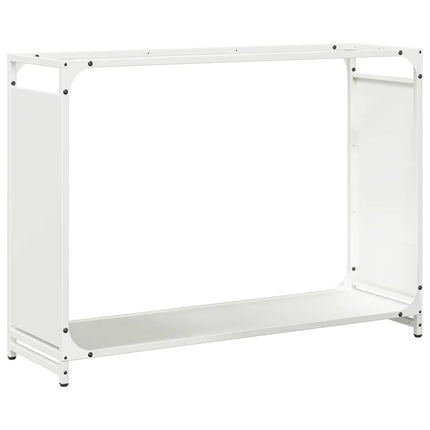 brændestativ 90x28x65 cm koldvalset stål hvid