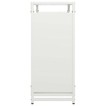brændestativ 90x28x65 cm koldvalset stål hvid