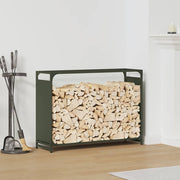 brændestativ 90x28x65 cm koldvalset stål olivengrøn