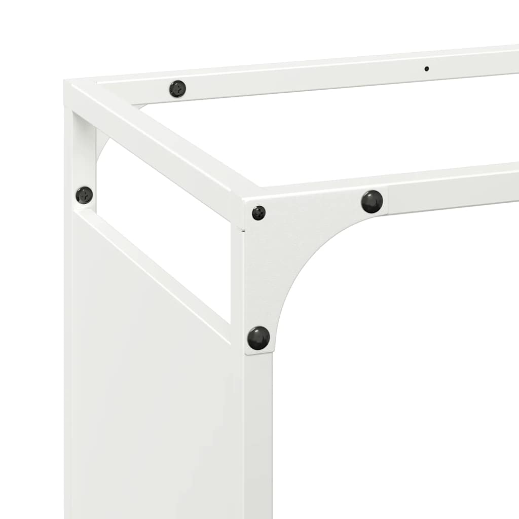 brændestativ 60x28x90 cm koldvalset stål hvid