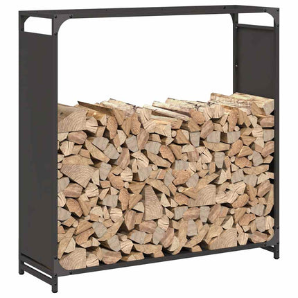 brændestativ 90x28x90 cm koldvalset stål sort