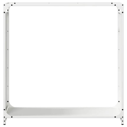 brændestativ 90x28x90 cm koldvalset stål hvid
