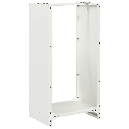 brændestativ 40x30x80 cm koldvalset stål hvid