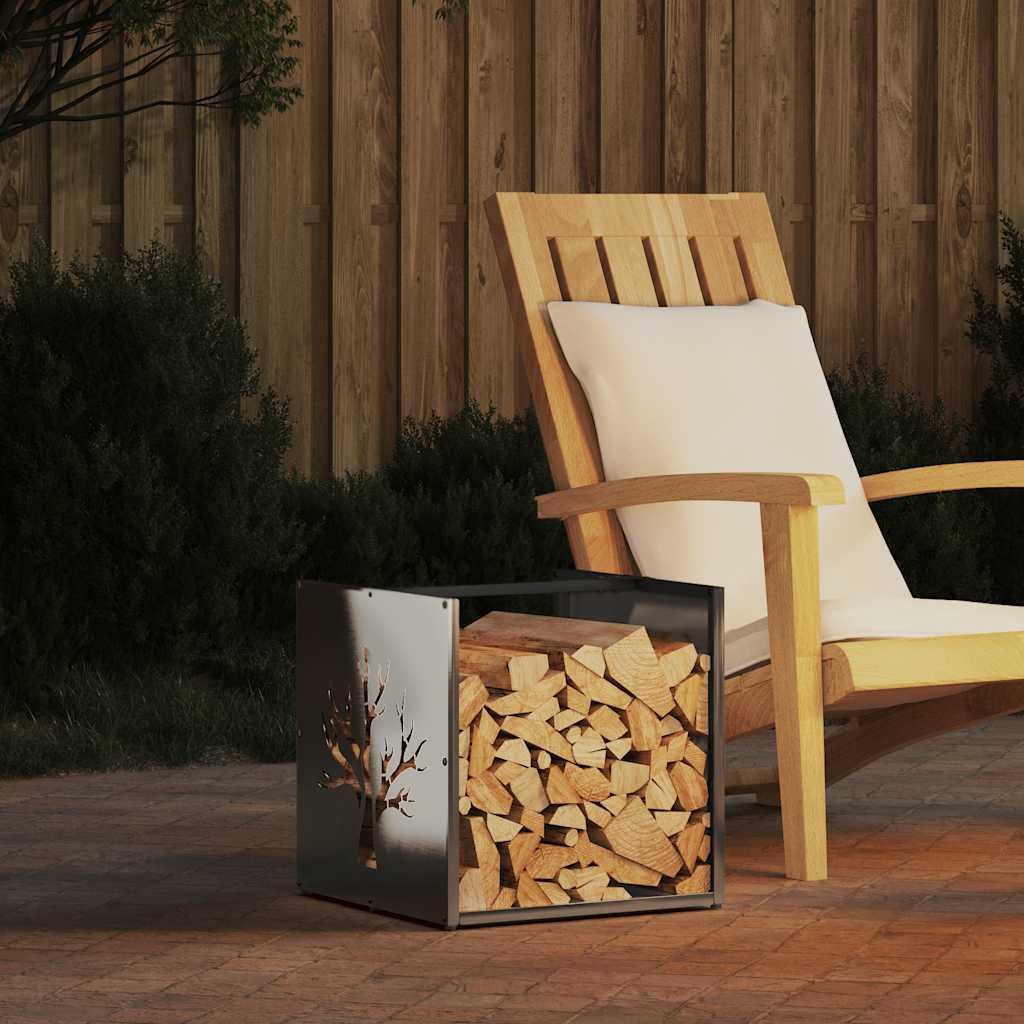 brændestativ 40x40x40 cm rustfrit stål