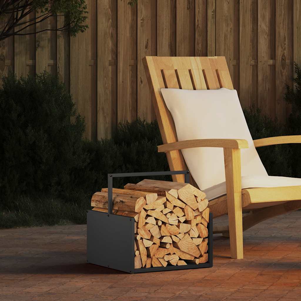 brændestativ 40x40x40 cm koldvalset stål sort billede