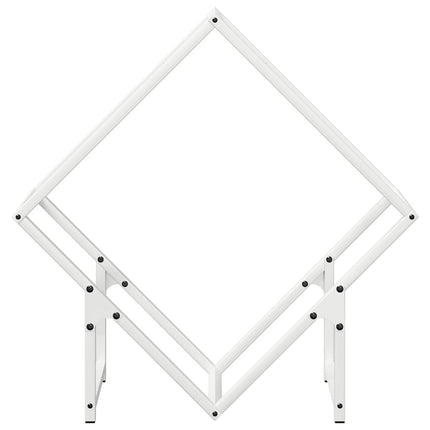 brændestativ 60x25x60 cm koldvalset stål hvid