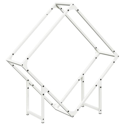 brændestativ 80x25x80 cm koldvalset stål hvid