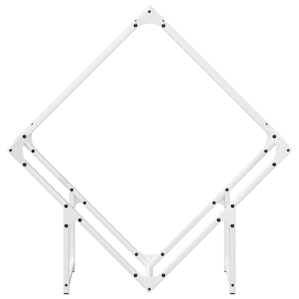 brændestativ 80x25x80 cm koldvalset stål hvid