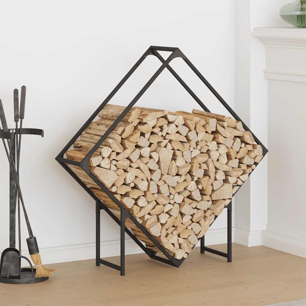 Brændestativ 100×25×100 cm i koldvalset stål - sort