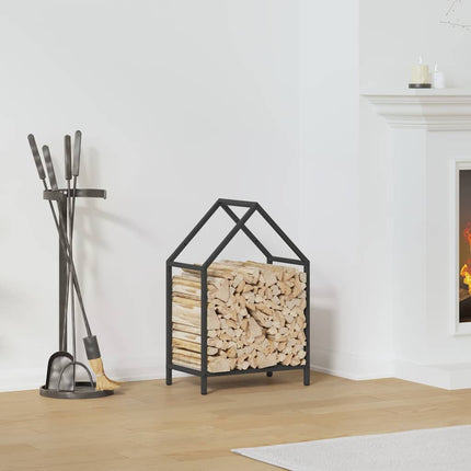 brændestativ 40x25x60 cm koldvalset stål sort