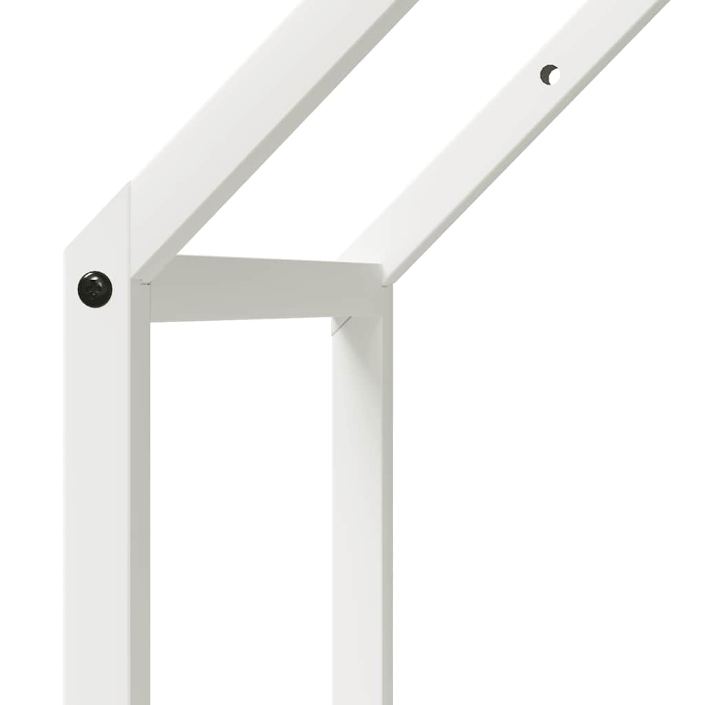brændestativ 40x25x90 cm koldvalset stål hvid