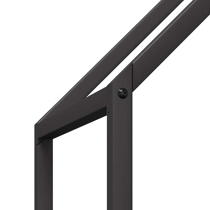 brændestativ 60x25x60 cm koldvalset stål sort