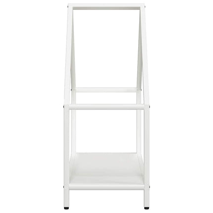 brændestativ 60x25x60 cm koldvalset stål hvid