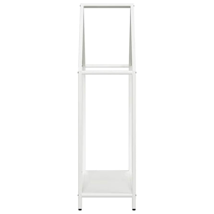 brændestativ 60x25x90 cm koldvalset stål hvid