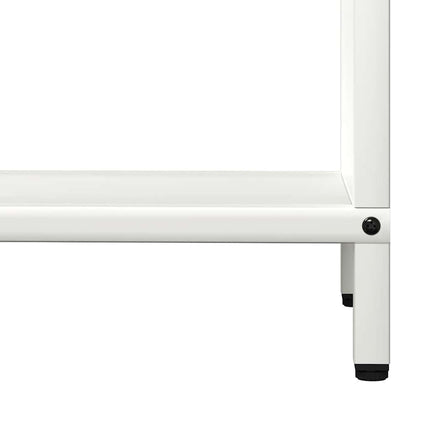 brændestativ 60x25x90 cm koldvalset stål hvid