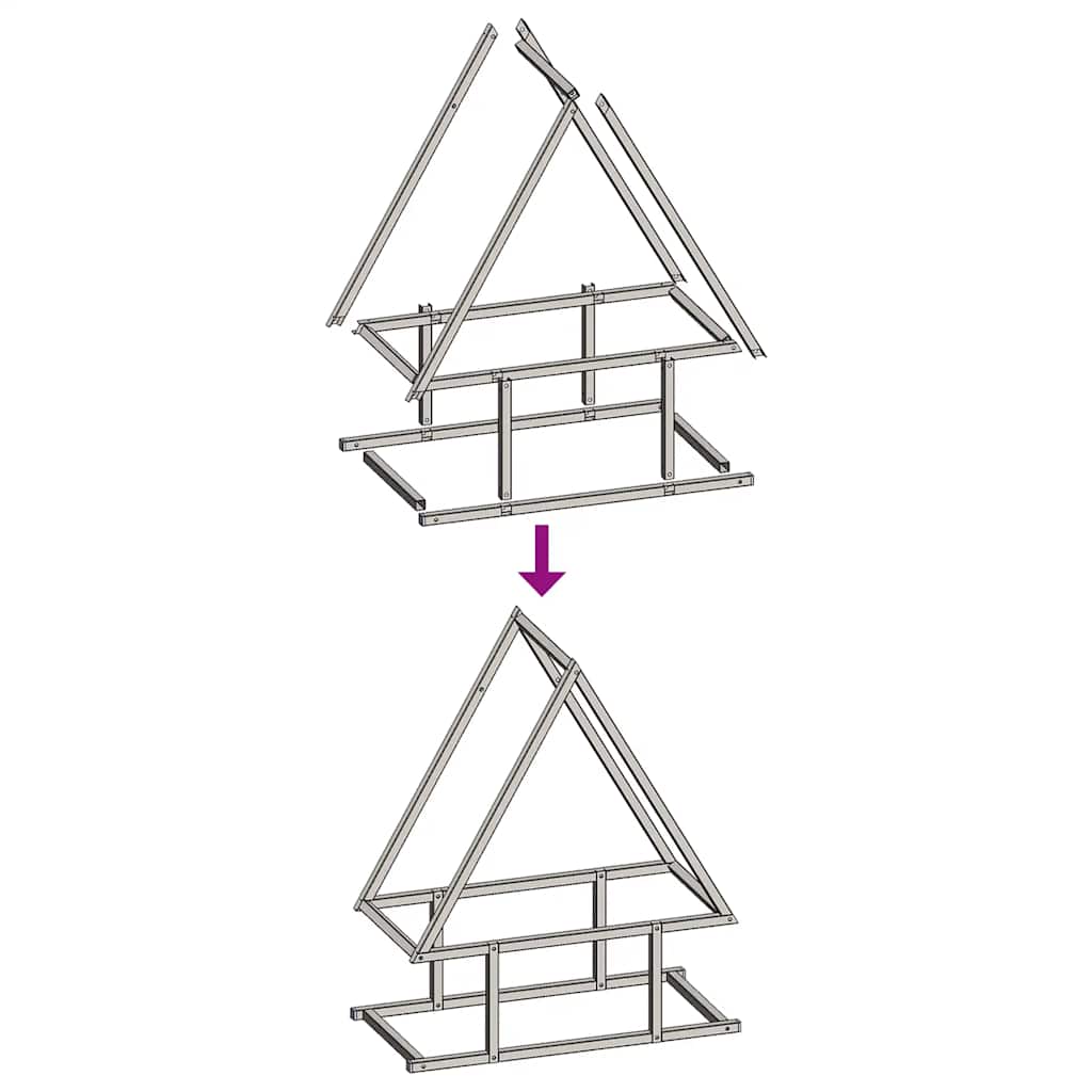brændestativ 50x25x60 cm koldvalset stål antracitgrå