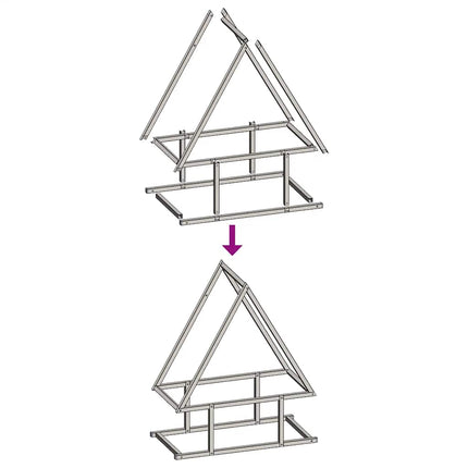 brændestativ 50x25x60 cm koldvalset stål antracitgrå